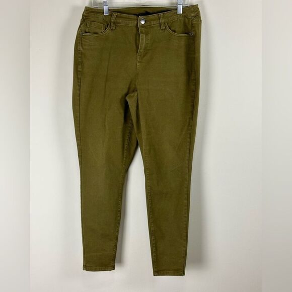 Lane Bryant Denim - Lane Bryant Women's Olive Green Skinny Jeans